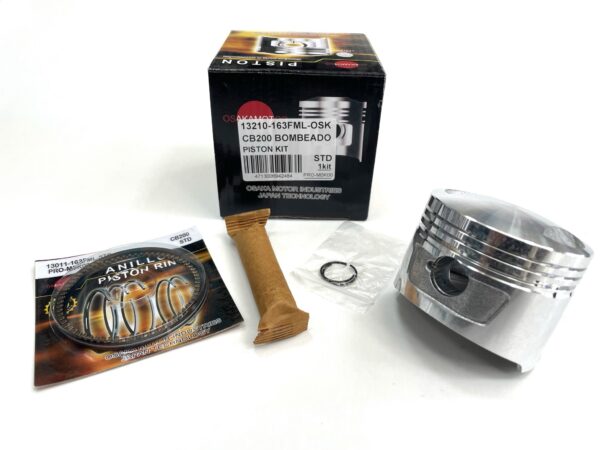 PISTON KIT CB200 STD (63.00MM) BOLEADO OSAKA