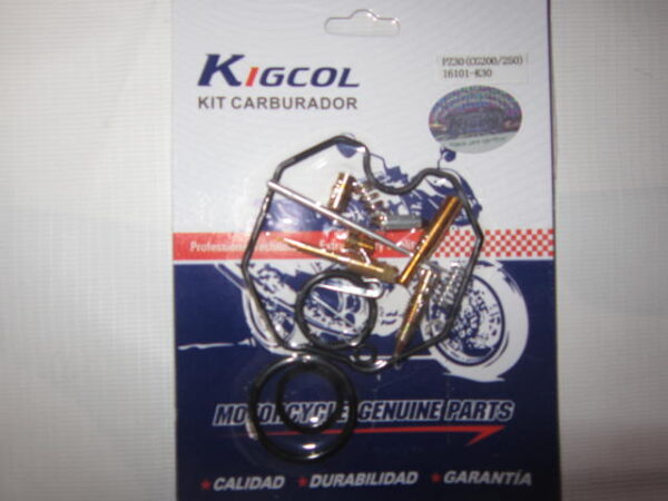 KIT REPARACION CARBURADOR CG200/250 S/BOYA KIGCOL