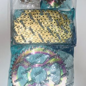 KIT ARRASTRE BROSS: CATALINA 50T, PIÑON 17T, CADENA 150L 428H GOLDEN
