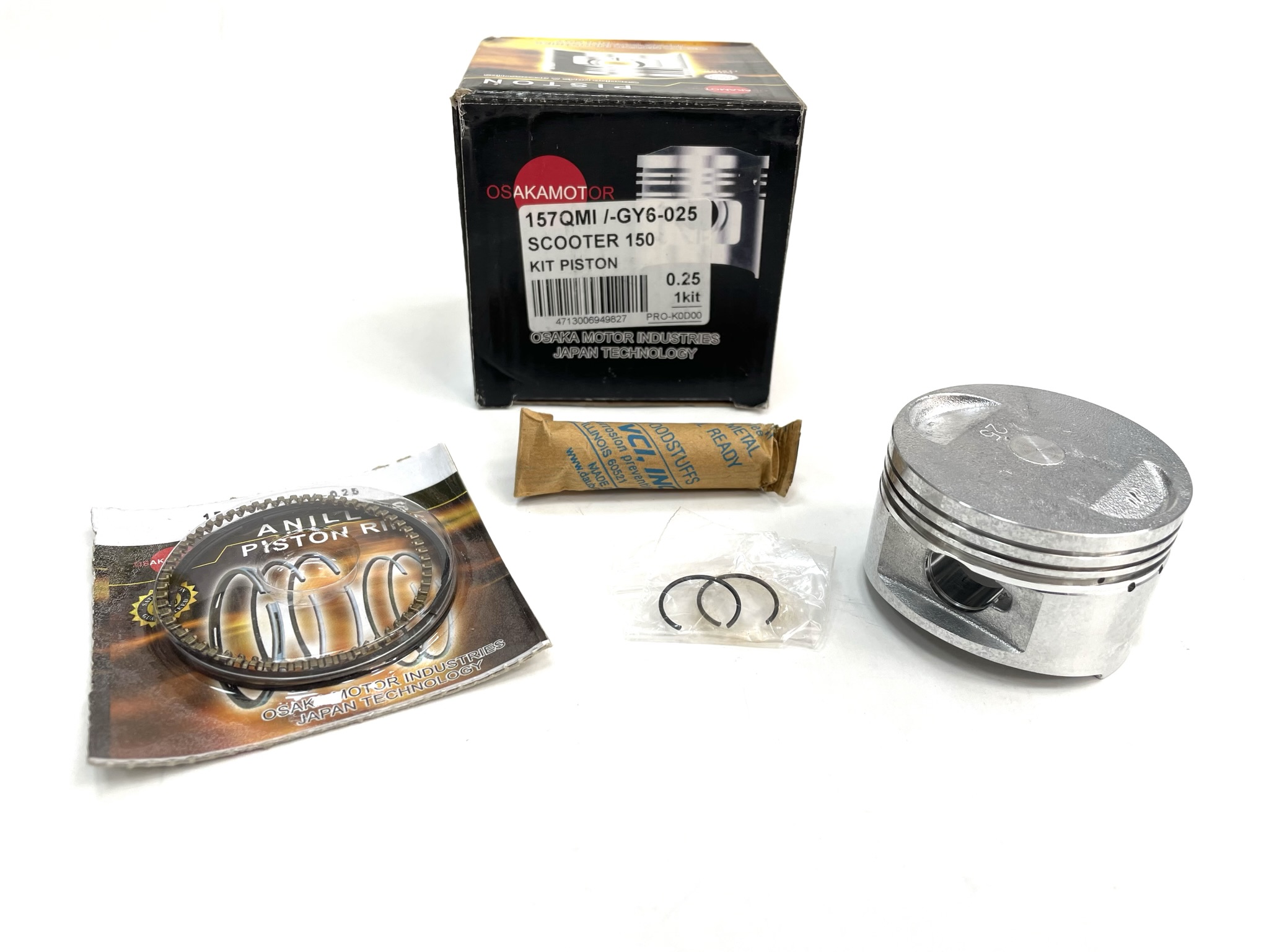 PISTON KIT SCOOTER 150 0.25 (57.75MM)