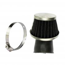 FILTRO AIRE UNIVERSAL ACERO CORTO CONICO 45 NEGRO