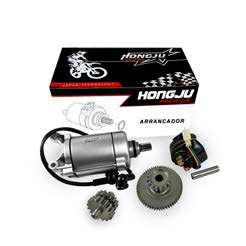 ARRANCADOR MOTOR CG200 11T C/PIÑON Y CHAN