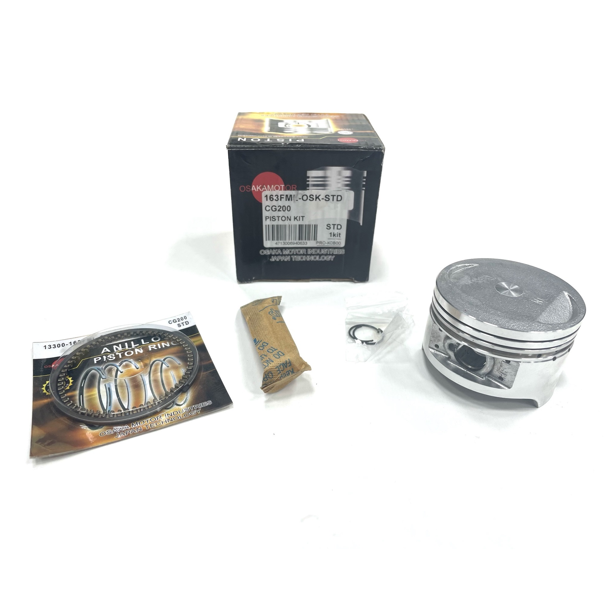 PISTON KIT CG200 STD (63.50MM) PLANO - OSAKA