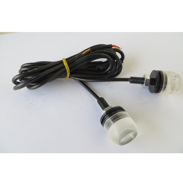 LUZ LED OJO AGUILA CERAMICO ESTROBO 18MM AZUL PAR - BJR