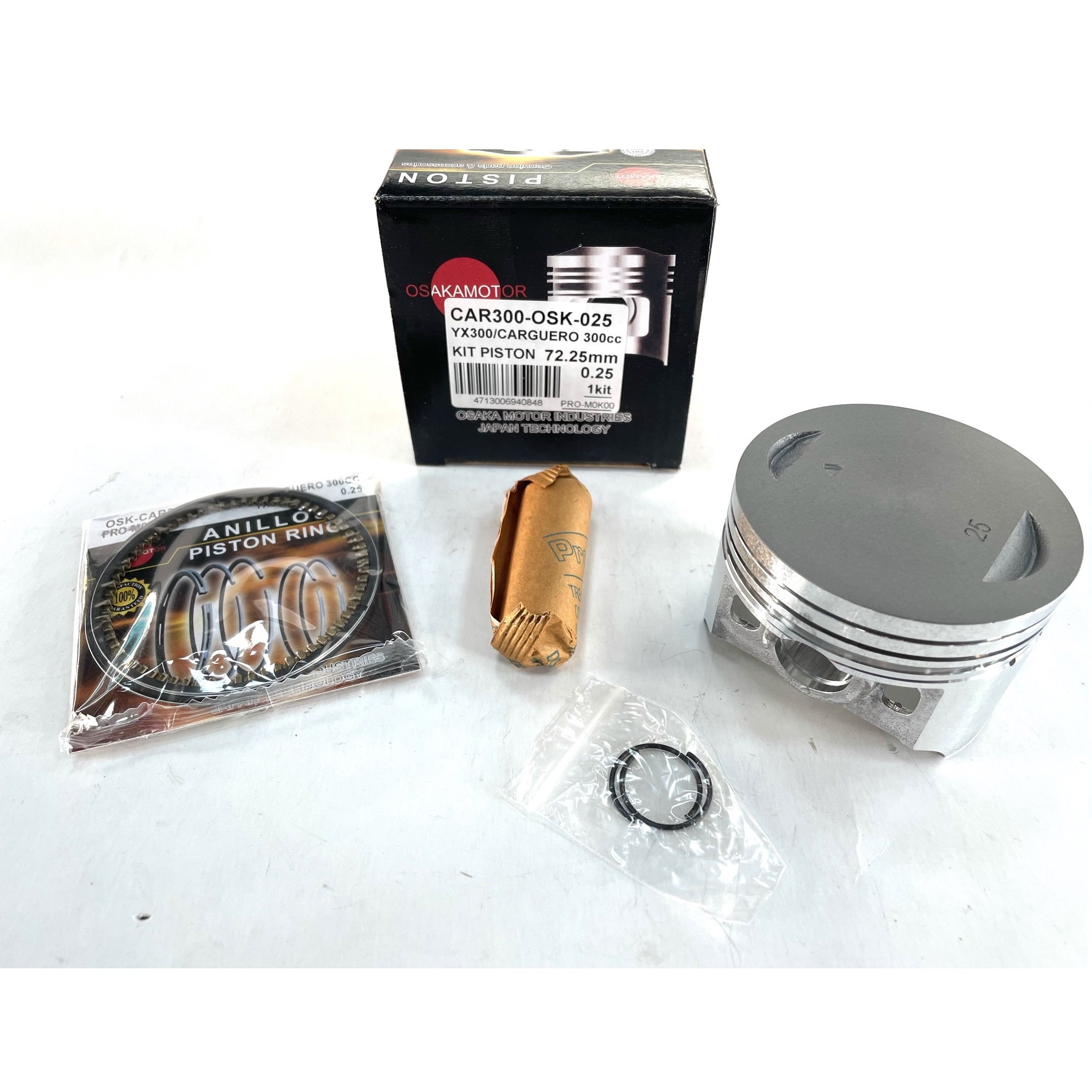 PISTON KIT CG300 0.25 (72.25MM) - OSAKA
