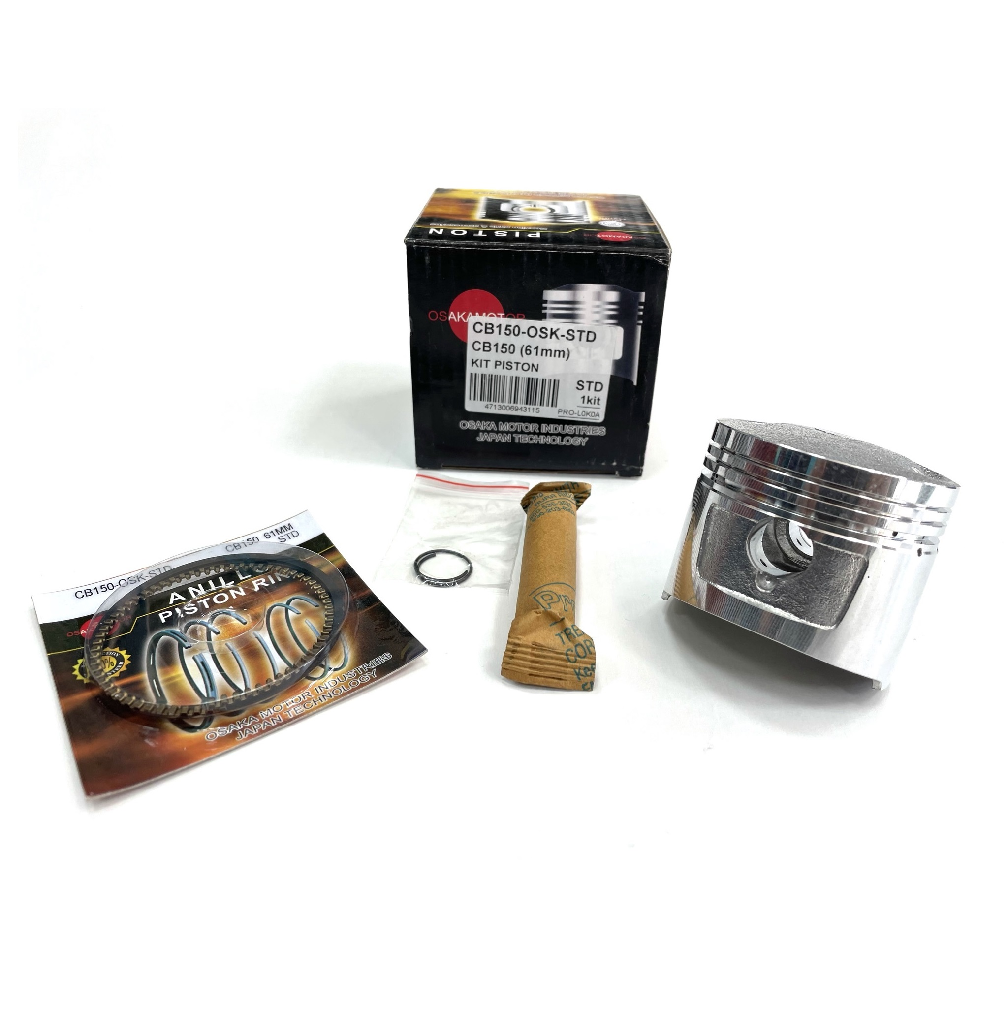 PISTON KIT CB150 STD (61.00MM) - OSAKA