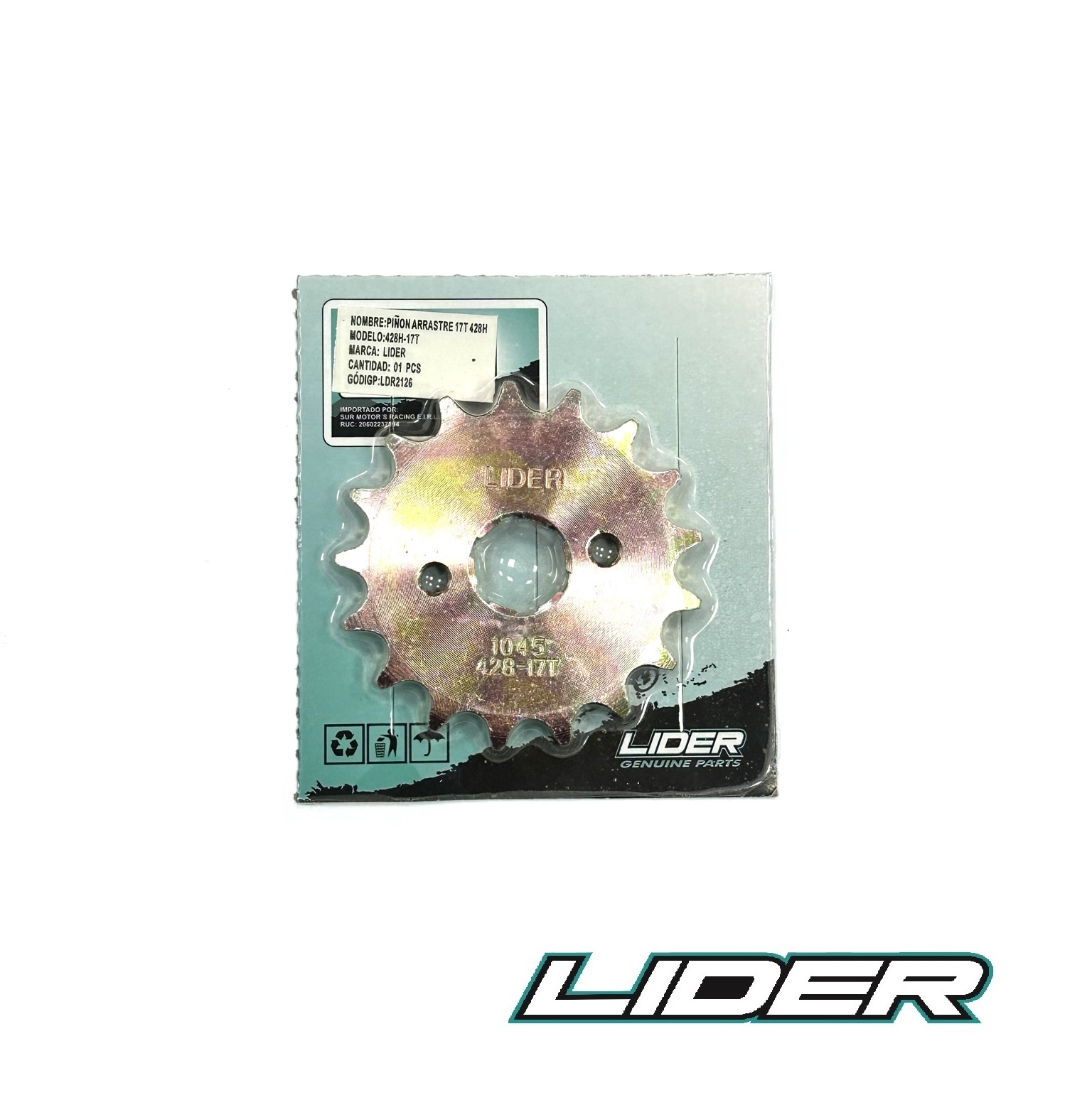 PIÑON ARRASTRE 17T 428H - LIDER