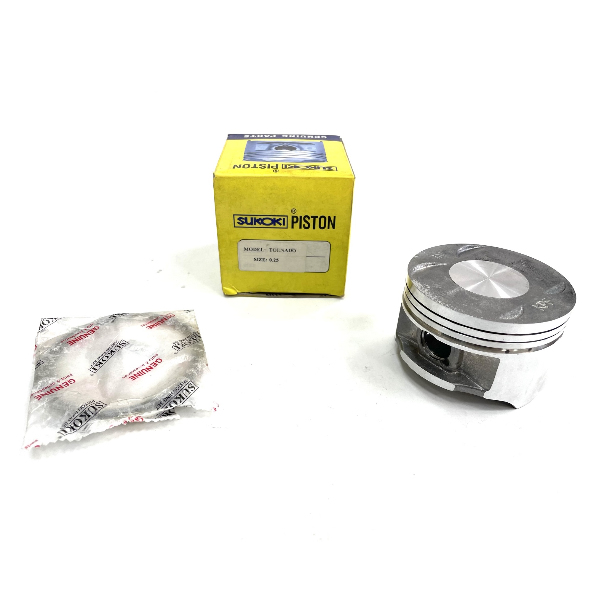 PISTON KIT XR250 TORNADO 0.25 (73.25MM) S/BULON - SUKOKI